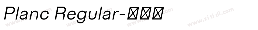 Planc Regular字体转换